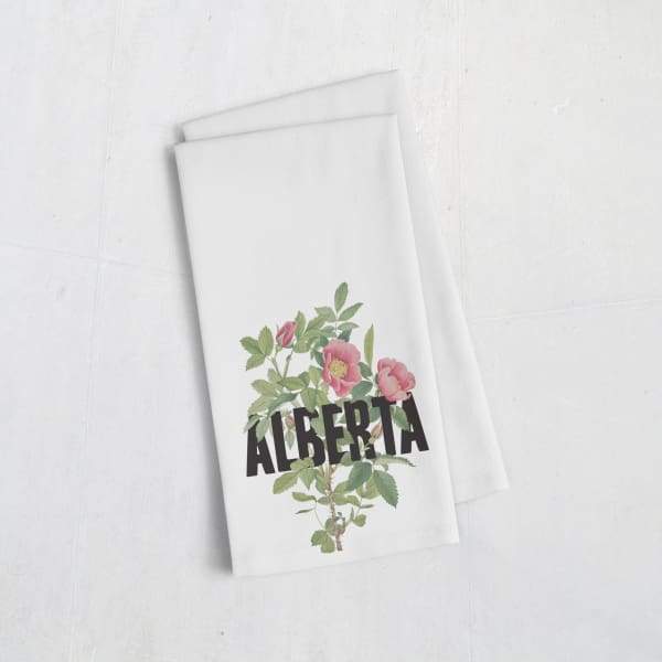 Alberta flower emblem | Wild Rose - Tea Towel - Flower Emblem