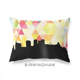 Birmingham Alabama geometric skyline - Pillow | Lumbar / Yellow - Geometric Skyline