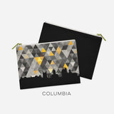 Columbia Missouri geometric skyline - Pouch | Small / LightSkyBlue - Geometric Skyline