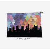 Columbus Ohio geometric skyline - Pouch | Small / RebeccaPurple - Geometric Skyline