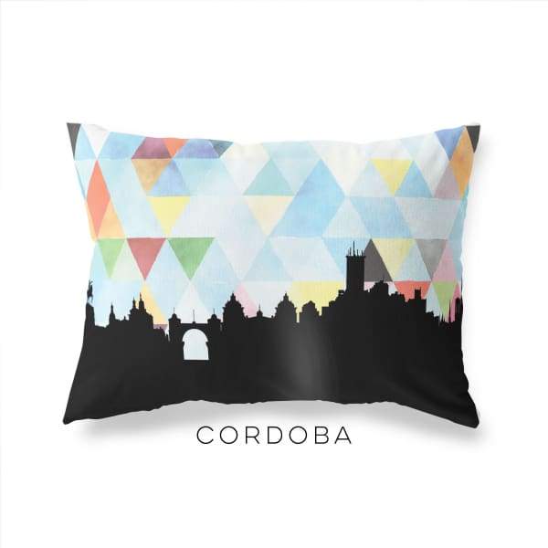 Cordoba Argentina geometric skyline - Pillow | Lumbar / LightSkyBlue - Geometric Skyline