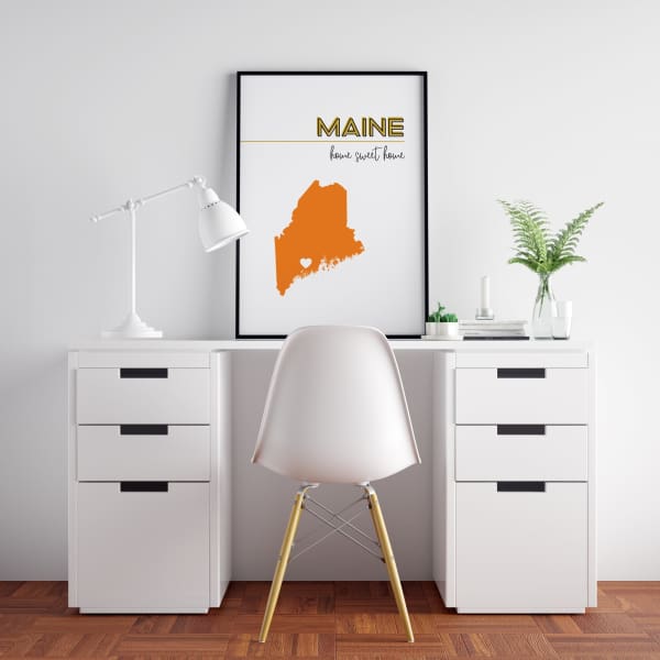 Customizable Maine state art - Customizable