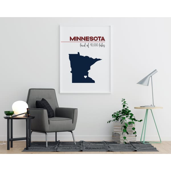 Customizable Minnesota state art - Customizable