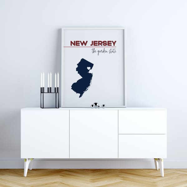 Customizable New Jersey state art - Customizable