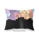 Fairbanks Alaska geometric skyline - Pillow | Lumbar / RebeccaPurple - Geometric Skyline