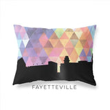 Fayetteville Arkansas geometric skyline - Pillow | Lumbar / RebeccaPurple - Geometric Skyline