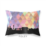 Foley Alabama geometric skyline - Pillow | Lumbar / RebeccaPurple - Geometric Skyline