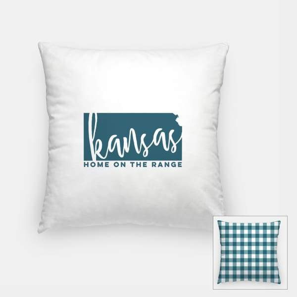 Kansas State Song - Pillow | Square / Teal - State Song