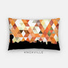 Knoxville Tennessee geometric skyline - Pillow | Lumbar / DarkOrange - Geometric Skyline