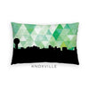 Knoxville Tennessee geometric skyline - Pillow | Lumbar / Green - Geometric Skyline