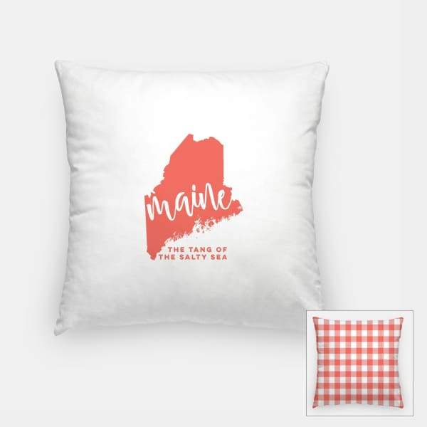 Maine State Song - Pillow | Square / Salmon - State Song