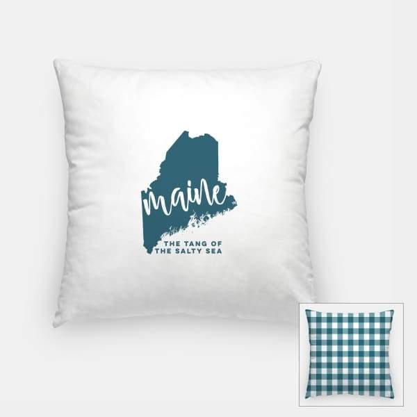Maine State Song - Pillow | Square / Teal - State Song