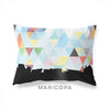 Maricopa Arizona geometric skyline - Pillow | Lumbar / LightSkyBlue - Geometric Skyline