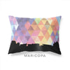 Maricopa Arizona geometric skyline - Pillow | Lumbar / RebeccaPurple - Geometric Skyline
