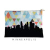 Minneapolis Minnesota geometric skyline - Pouch | Small / LightSkyBlue - Geometric Skyline