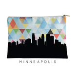 Minneapolis Minnesota geometric skyline - Pouch | Small / LightSkyBlue - Geometric Skyline