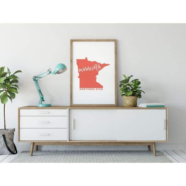 Minnesota State Song - 5x7 Unframed Print / Salmon - State Song