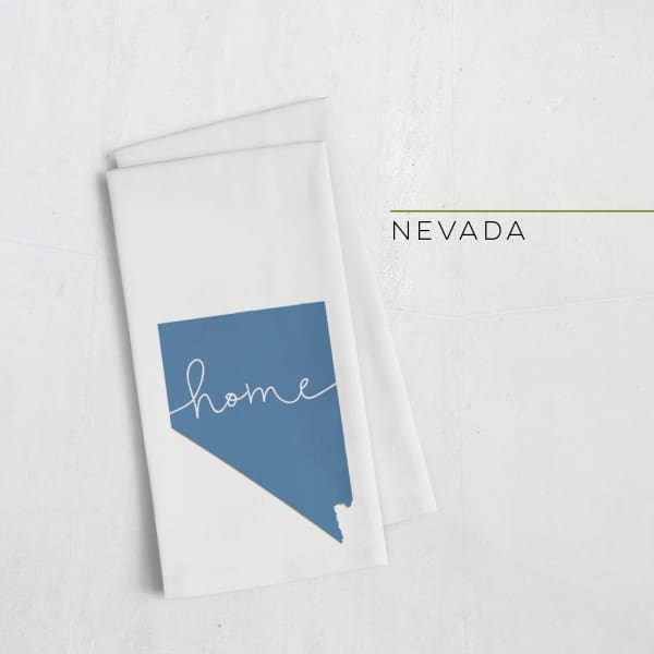 Nevada ’home’ state silhouette - Tea Towel / Blue - Home Silhouette
