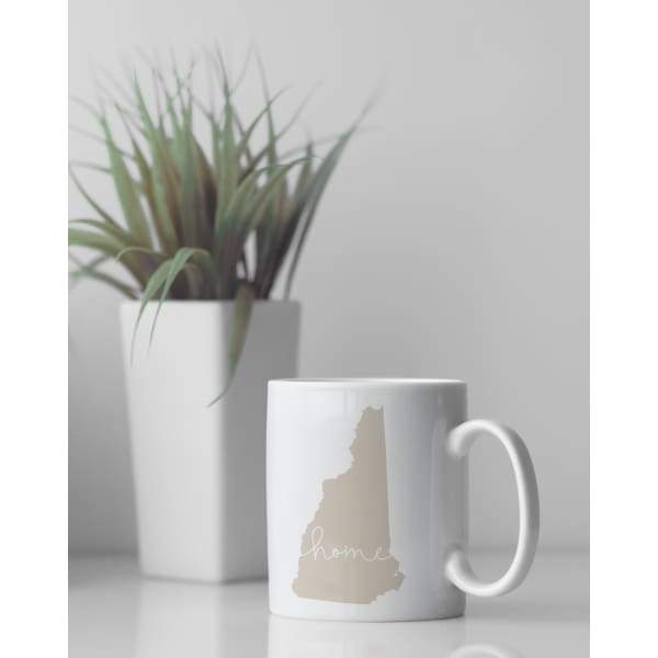 New Hampshire ’home’ state silhouette - Mug | 11 oz / DarkGreen - Home Silhouette