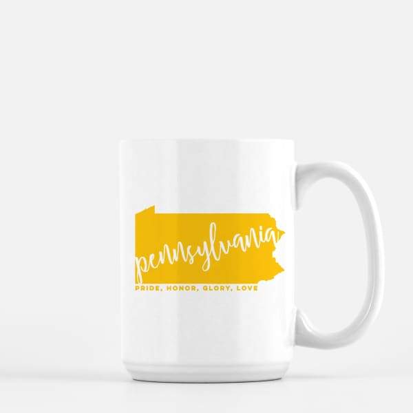 Pennsylvania State Song | Pride Honor Glory Love - Mug | 15 oz / Gold - State Song