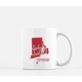 Rhode Island State Song | Surrounded By The Sea - Mug | 11 oz / Red - State Song