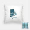 Rhode Island State Song | Surrounded By The Sea - Pillow | Square / Teal - State Song