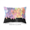Santa Clara California geometric skyline - Pillow | Lumbar / RebeccaPurple - Geometric Skyline
