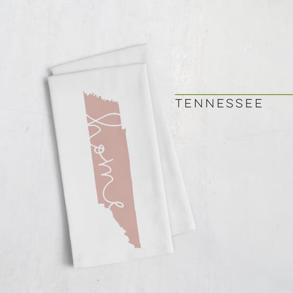Tennessee ’home’ state silhouette - Tea Towel / RosyBrown - Home Silhouette