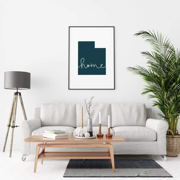 Utah ’home’ state silhouette - 5x7 Unframed Print / DarkSlateGray - Home Silhouette