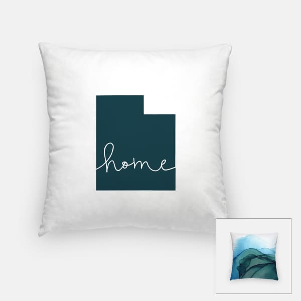 Utah ’home’ state silhouette - Pillow | Square / DarkSlateGray - Home Silhouette