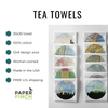 tea towels with a map of the world on them