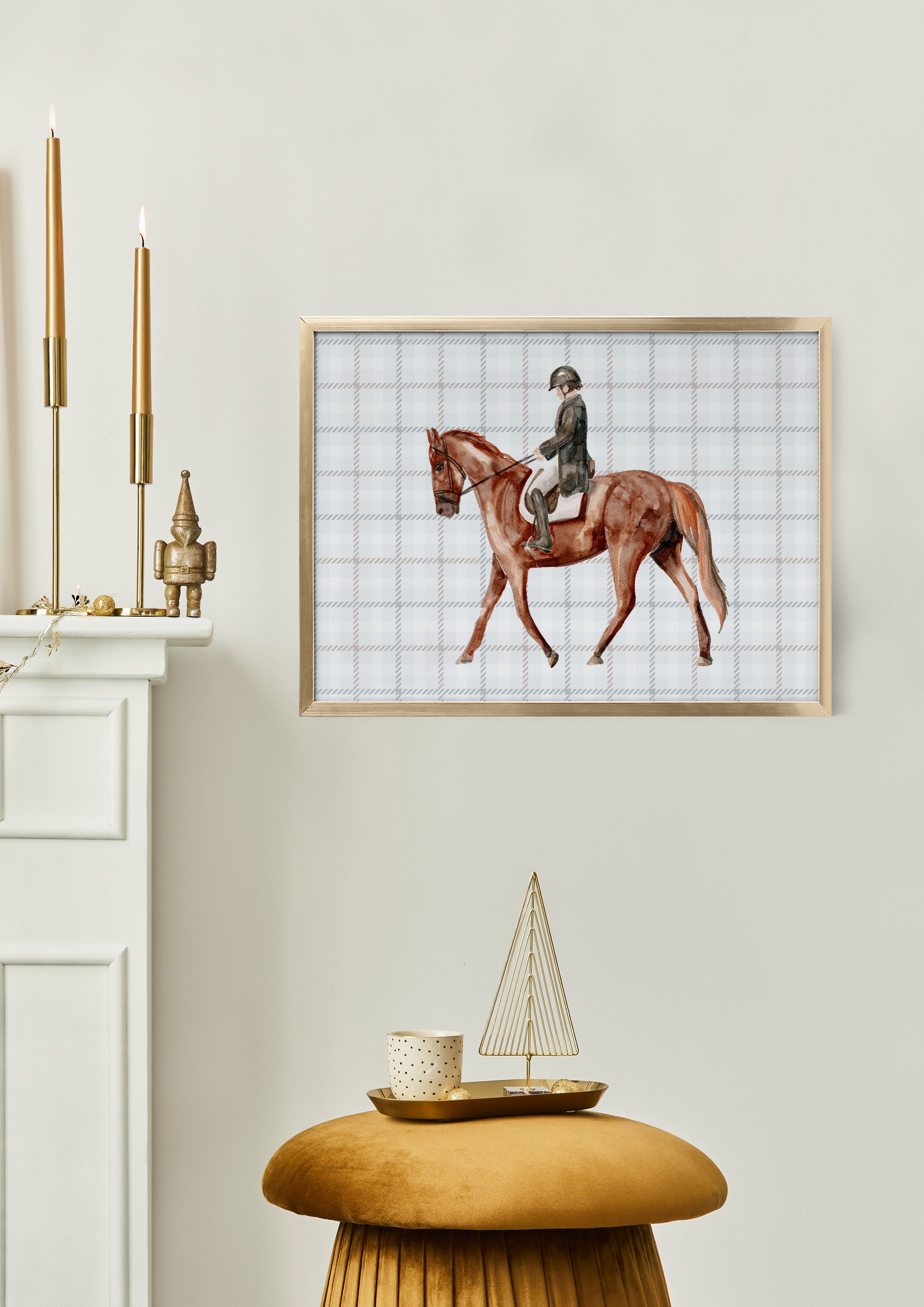 a picture of a man riding a horse