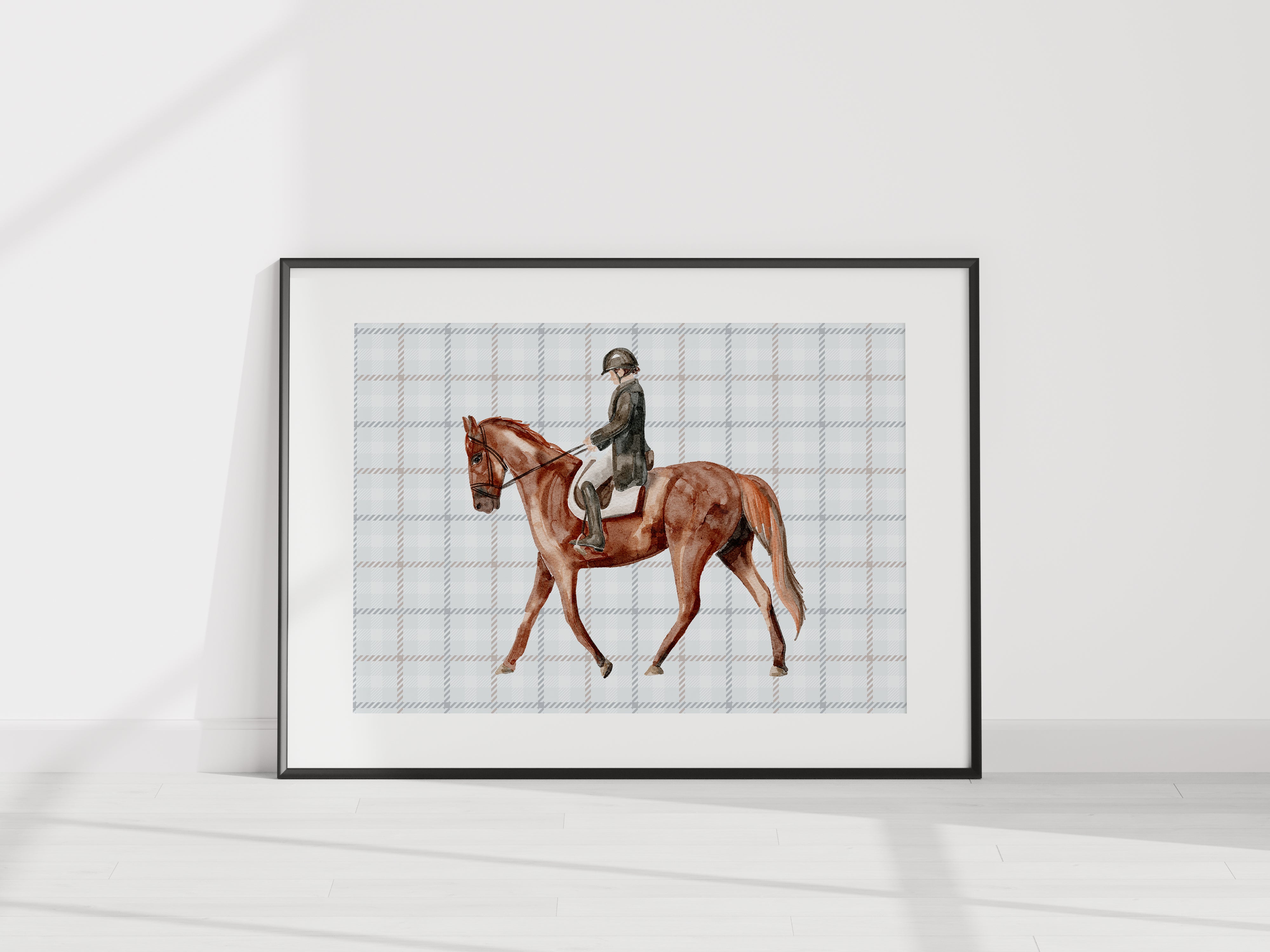 a picture of a person riding a horse