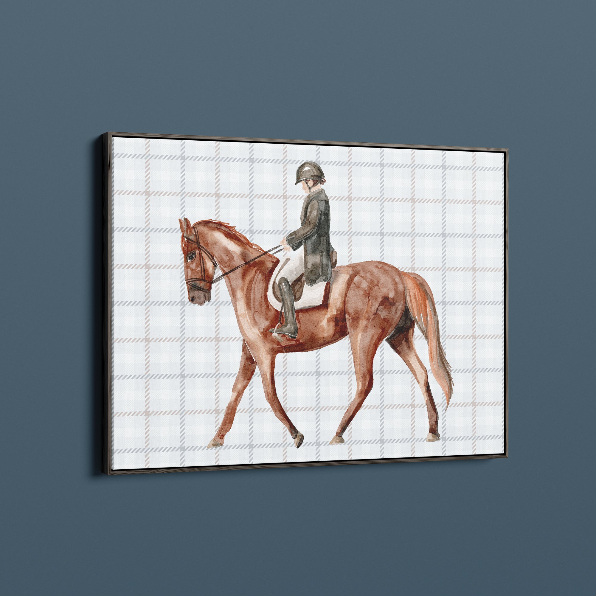 a painting of a man riding a horse