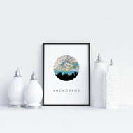 Anchorage, Alaska | Skyline | Art Print