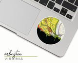 Arlington Virginia map and skyline sticker