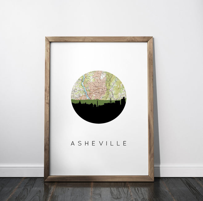 Asheville, North Carolina | Landmark | Art Print
