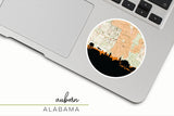 Auburn Alabama map and skyline sticker