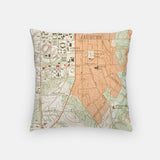 Auburn Alabama map and skyline pillow back