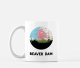 Beaver Dam Wisconsin map and skyline mug