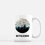 Bethlehem Pennsylvania map and skyline mug