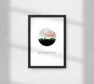 Bismarck, North Dakota | Skyline | Art Print