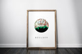 Boulder, Colorado | Landmark | Framed Art Print