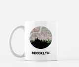 Brooklyn New York map and skyline mug