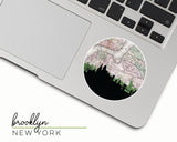 Brooklyn New York map and skyline sticker