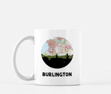 Burlington Vermont map and skyline mug
