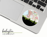 Burlington Vermont map and skyline sticker