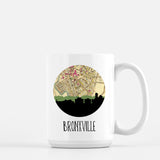 Bronxville New York map and skyline mug