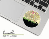Bronxville New York map and skyline sticker