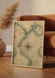 Map of Unreliable Waters – Art Print | Poppy + Pacific | California
